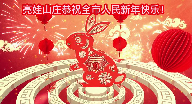 美味中国年 亮娃四季山庄柴火鸡烤全羊恭祝全市人民新年快乐！